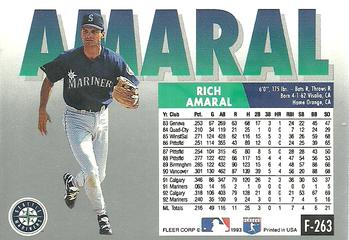 Rich Amaral  baseball card collectible - Main Image 2