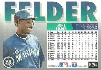 Mike Felder  baseball card collectible - Main Image 2
