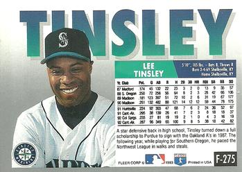 Lee Tinsley  baseball card collectible - Main Image 2