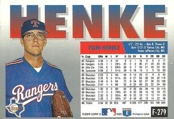 Tom Henke  baseball card collectible - Main Image 2