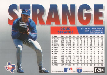 Doug Strange  baseball card collectible - Main Image 2