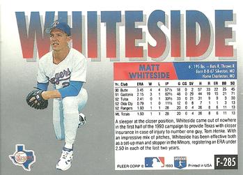 Matt Whiteside  baseball card collectible - Main Image 2