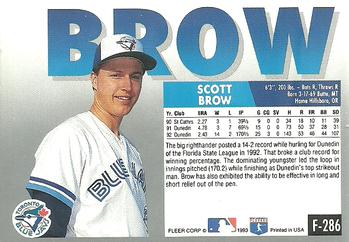 Scott Brow  baseball card collectible - Main Image 2