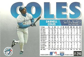 Darnell Coles  baseball card collectible - Main Image 2