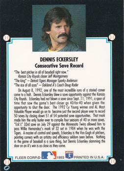 Dennis Eckersley  baseball card collectible - Main Image 2