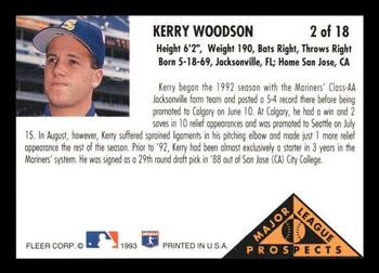 Kerry Woodson  baseball card collectible - Main Image 2