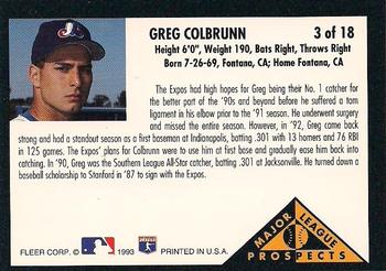 Greg Colbrunn  baseball card collectible - Main Image 2