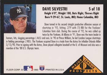 Dave Silvestri  baseball card collectible - Main Image 2
