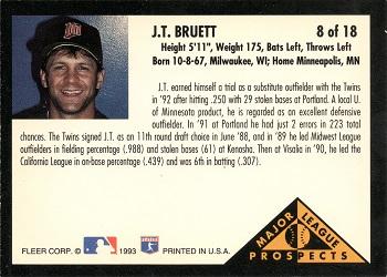 J.T. Bruett  baseball card collectible - Main Image 2