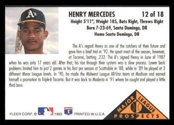Henry Mercedes  baseball card collectible - Main Image 2