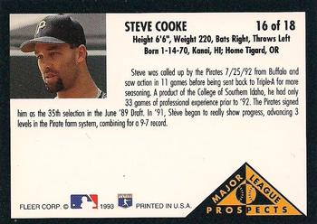 Steve Cooke  baseball card collectible - Main Image 2