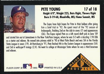 Pete Young  baseball card collectible - Main Image 2