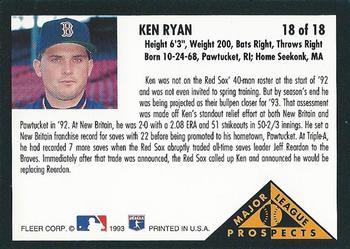 Ken Ryan  baseball card collectible - Main Image 2