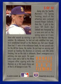 Dave Fleming  baseball card collectible - Main Image 2