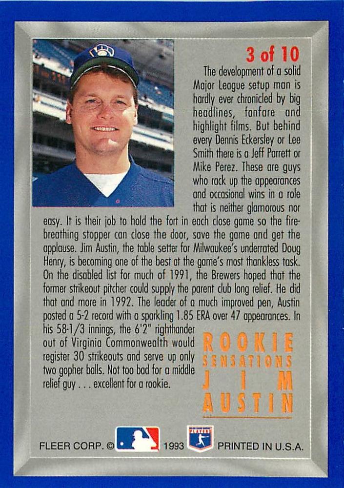Jim Austin  baseball card collectible - Main Image 2