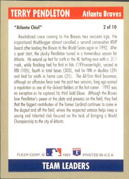 Terry Pendleton  baseball card collectible - Main Image 2