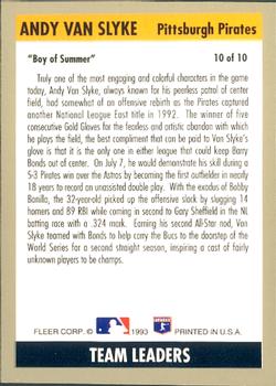 Andy Van Slyke  baseball card collectible - Main Image 2