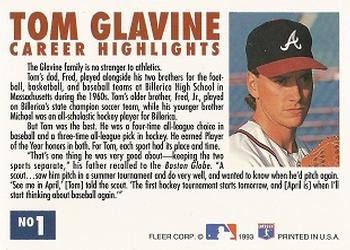 Tom Glavine  baseball card collectible - Main Image 2