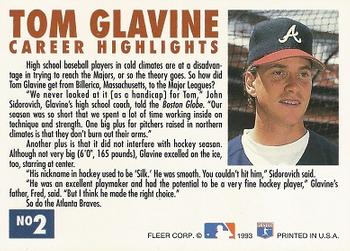 Tom Glavine  baseball card collectible - Main Image 2