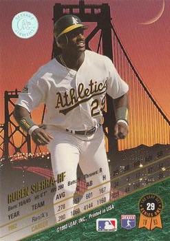 Ruben Sierra  baseball card collectible - Main Image 2