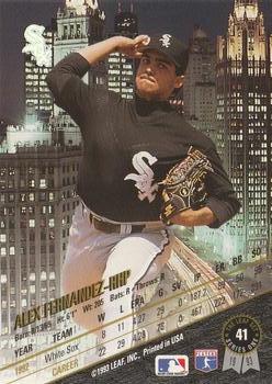 Alex Fernandez  baseball card collectible - Main Image 2