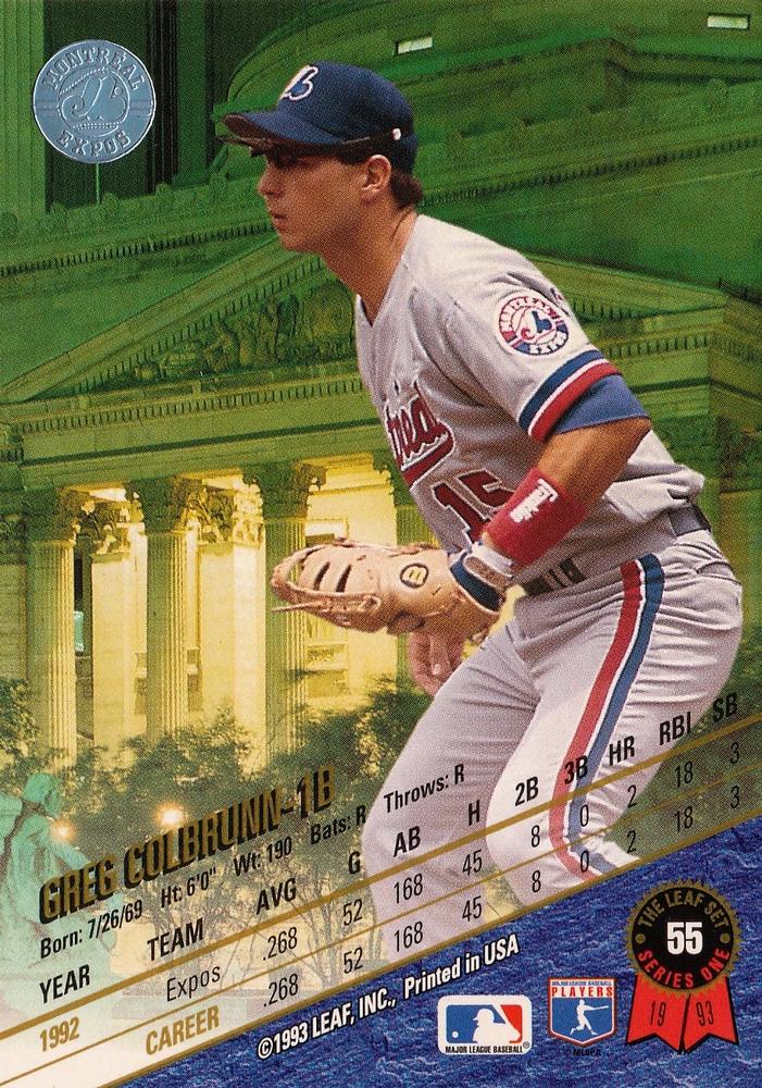 Greg Colbrunn  baseball card collectible - Main Image 2