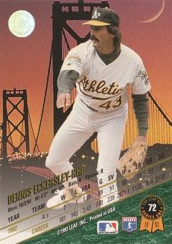 Dennis Eckersley  baseball card collectible - Main Image 2