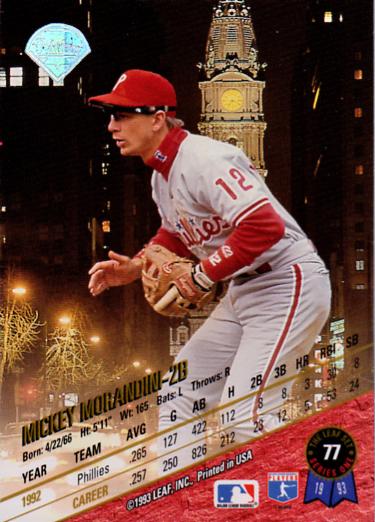 Mickey Morandini  baseball card collectible - Main Image 2