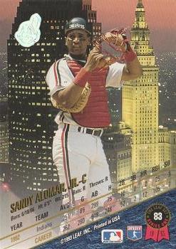 Sandy Alomar, Jr.  baseball card collectible - Main Image 2