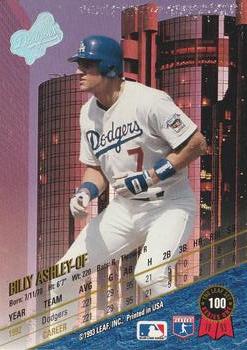 Billy Ashley  baseball card collectible - Main Image 2