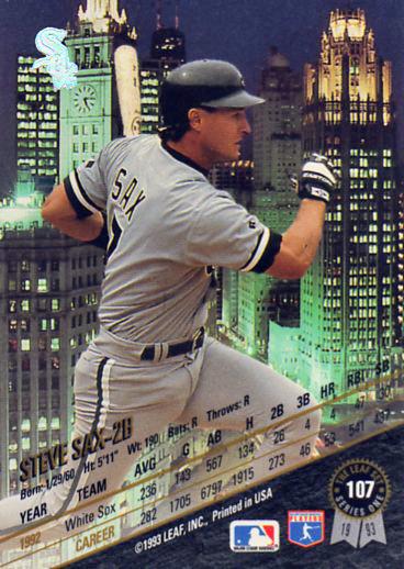 Steve Sax  baseball card collectible - Main Image 2