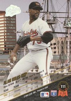 Alan Mills  baseball card collectible - Main Image 2
