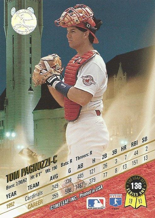 Tom Pagnozzi  baseball card collectible - Main Image 2