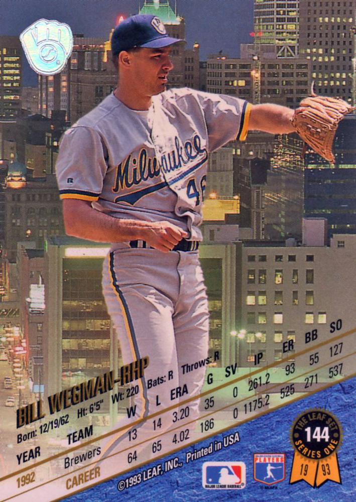 Bill Wegman  baseball card collectible - Main Image 2