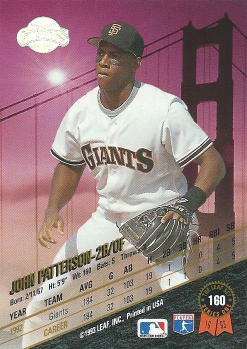 John Patterson  baseball card collectible - Main Image 2