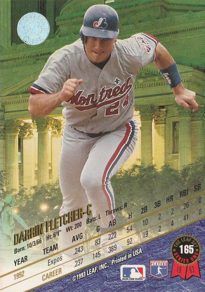Darrin Fletcher  baseball card collectible - Main Image 2