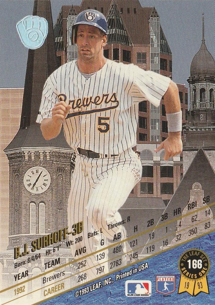 B.J. Surhoff  baseball card collectible - Main Image 2