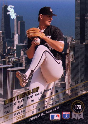 Bobby Thigpen  baseball card collectible - Main Image 2