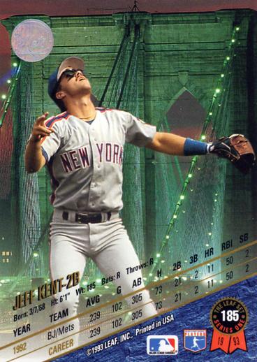 Jeff Kent  baseball card collectible - Main Image 2