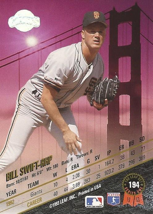 Bill Swift  baseball card collectible - Main Image 2