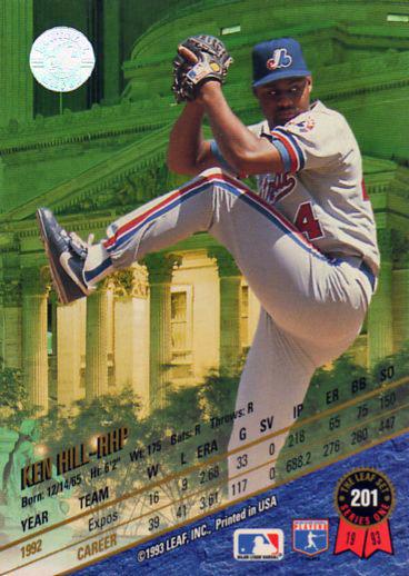 Ken Hill  baseball card collectible - Main Image 2