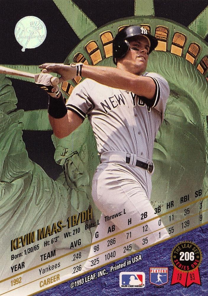 Kevin Maas  baseball card collectible - Main Image 2