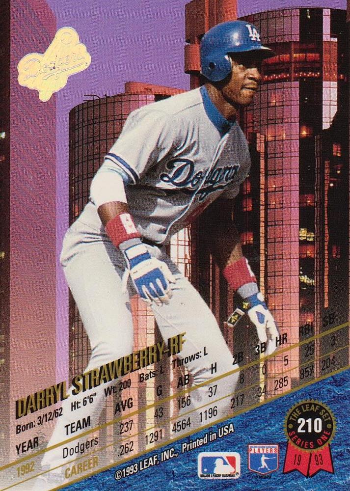 Darryl Strawberry  baseball card collectible - Main Image 2