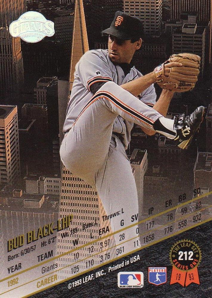 Bud Black  baseball card collectible - Main Image 2