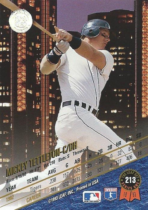 Mickey Tettleton  baseball card collectible - Main Image 2