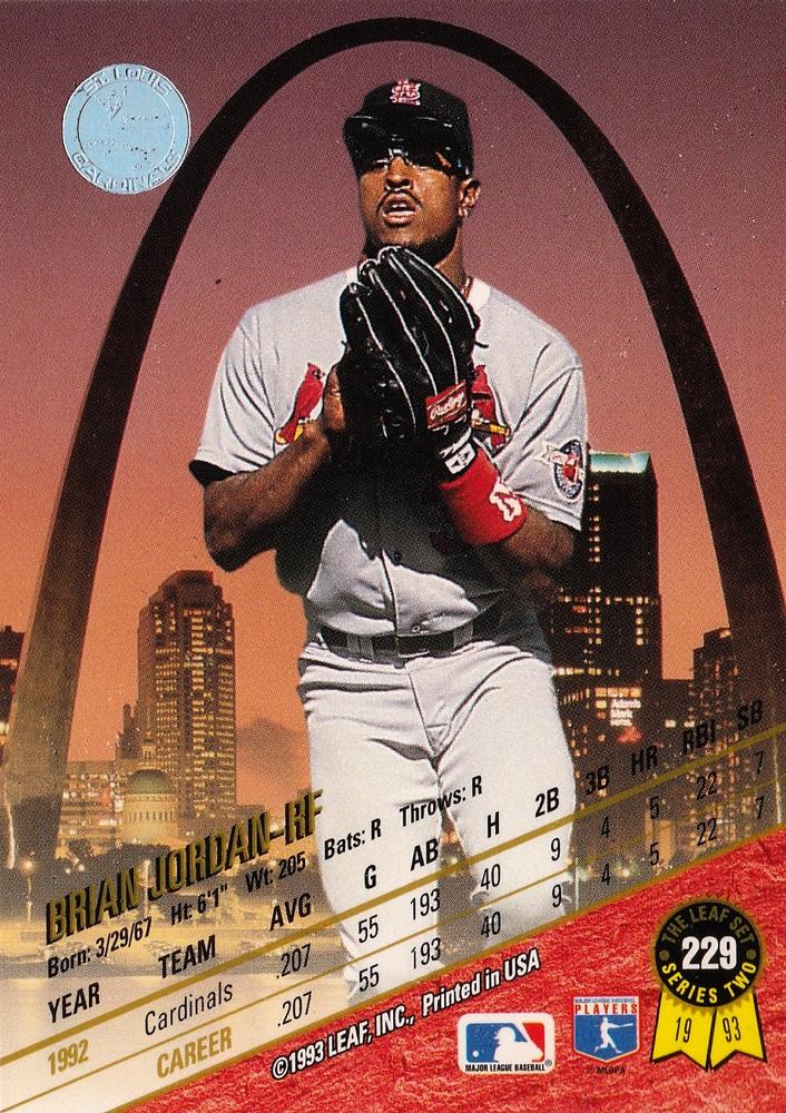 Brian Jordan  baseball card collectible - Main Image 2