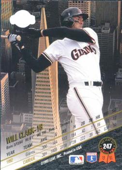 Will Clark  baseball card collectible - Main Image 2