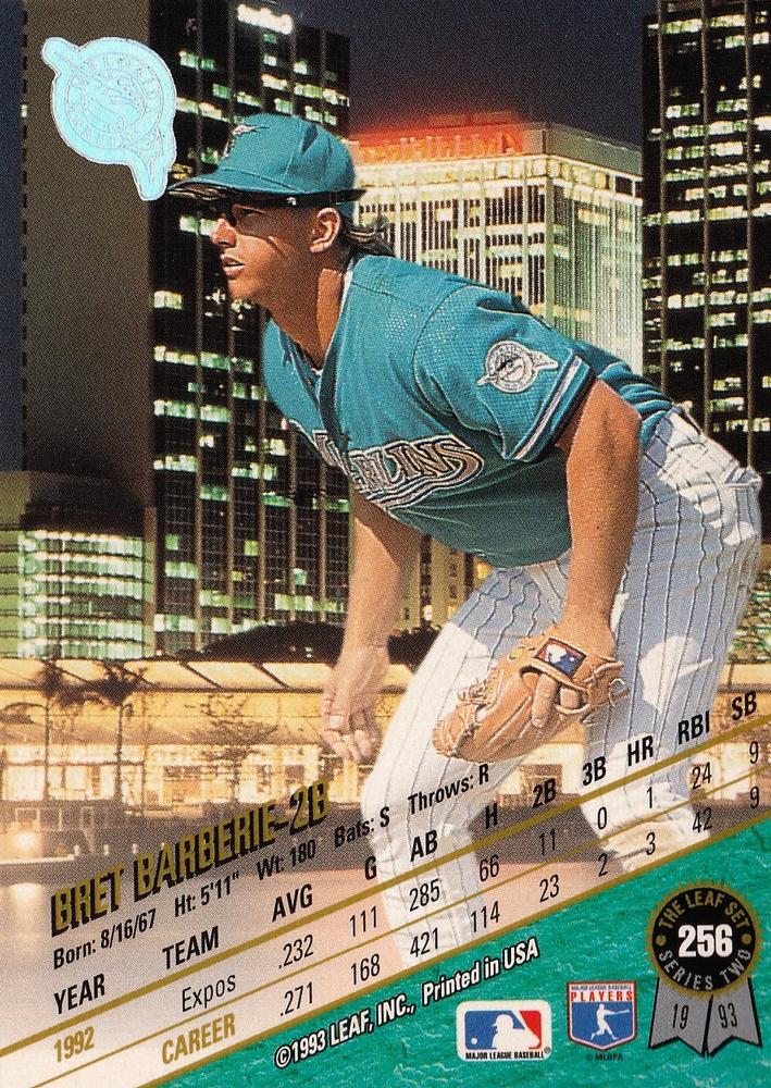 Bret Barberie  baseball card collectible - Main Image 2