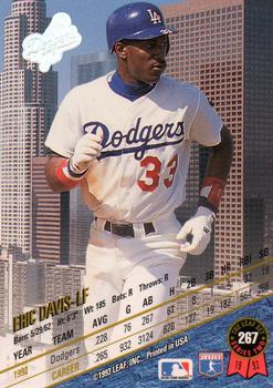 Eric Davis  baseball card collectible - Main Image 2