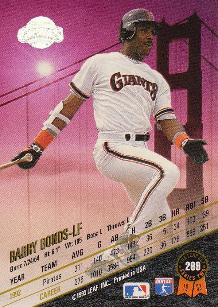 Barry Bonds  baseball card collectible - Main Image 2